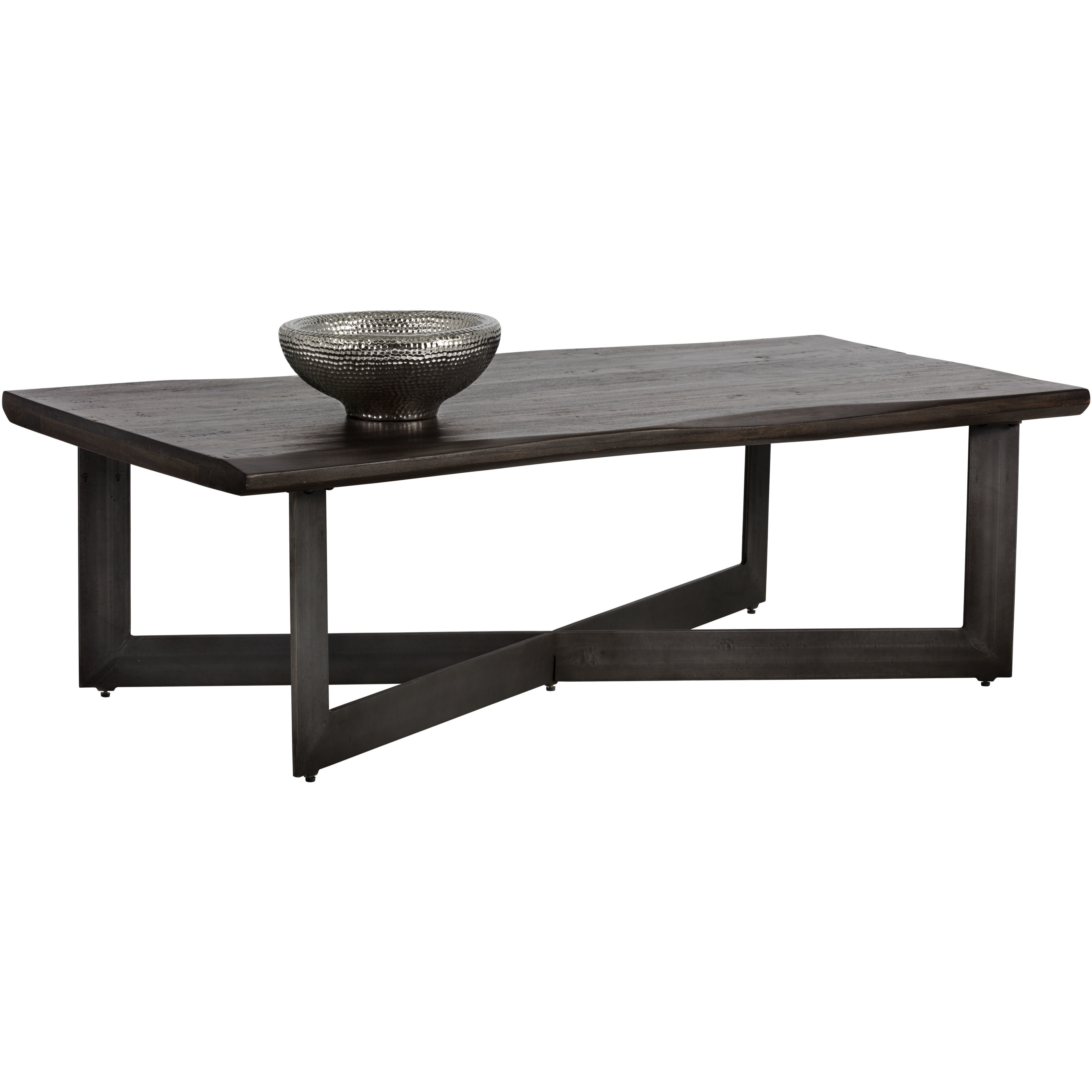 Marley 56 X 28 inch Dark Brown / Antique Gunmetal Coffee Table